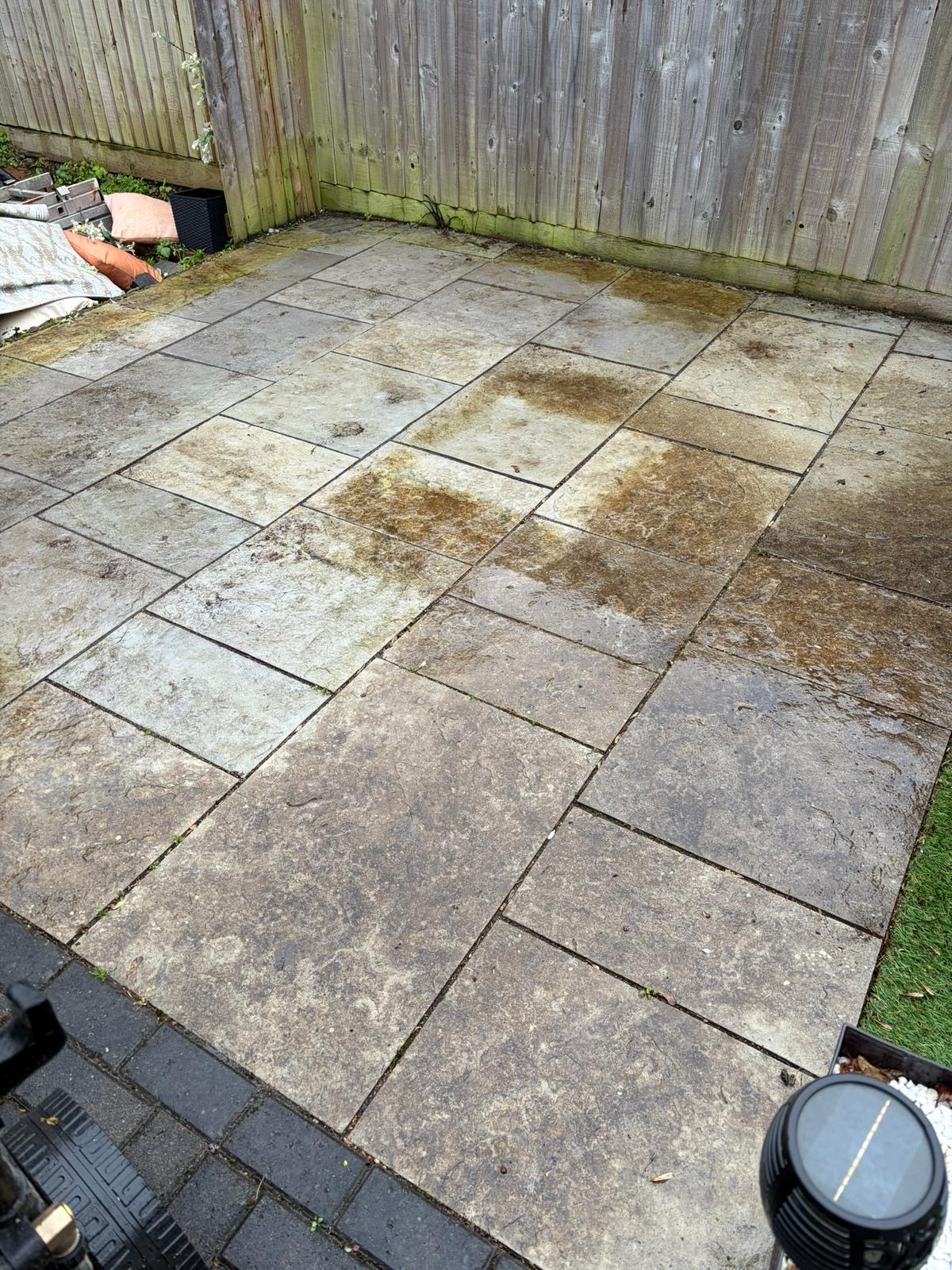 Patio cleaning before cleaning