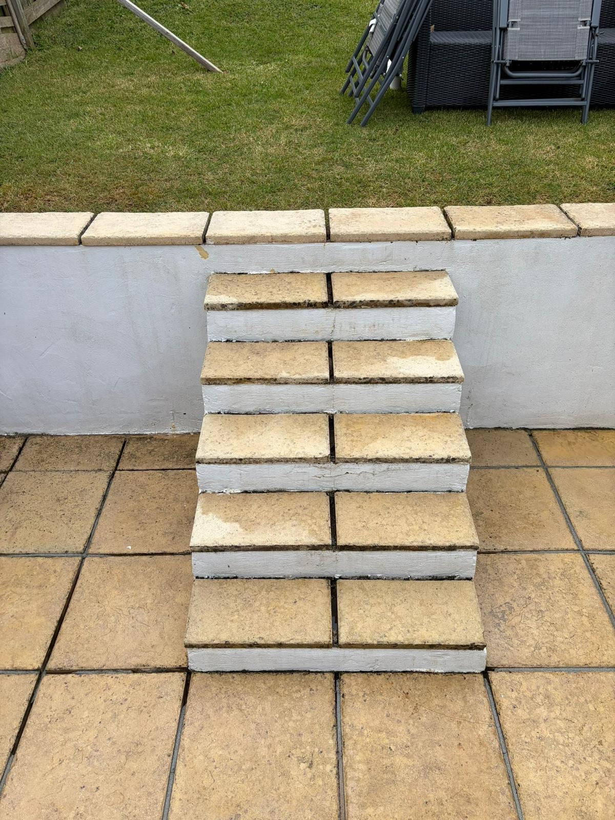 Garden steps after cleaning