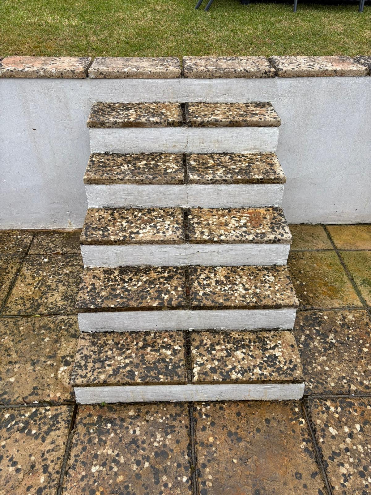 Garden steps before cleaning